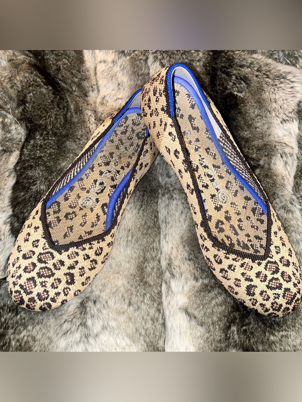 Rothy’s The Point Leopard Print Women’s Flats (Retired Style) Size 6